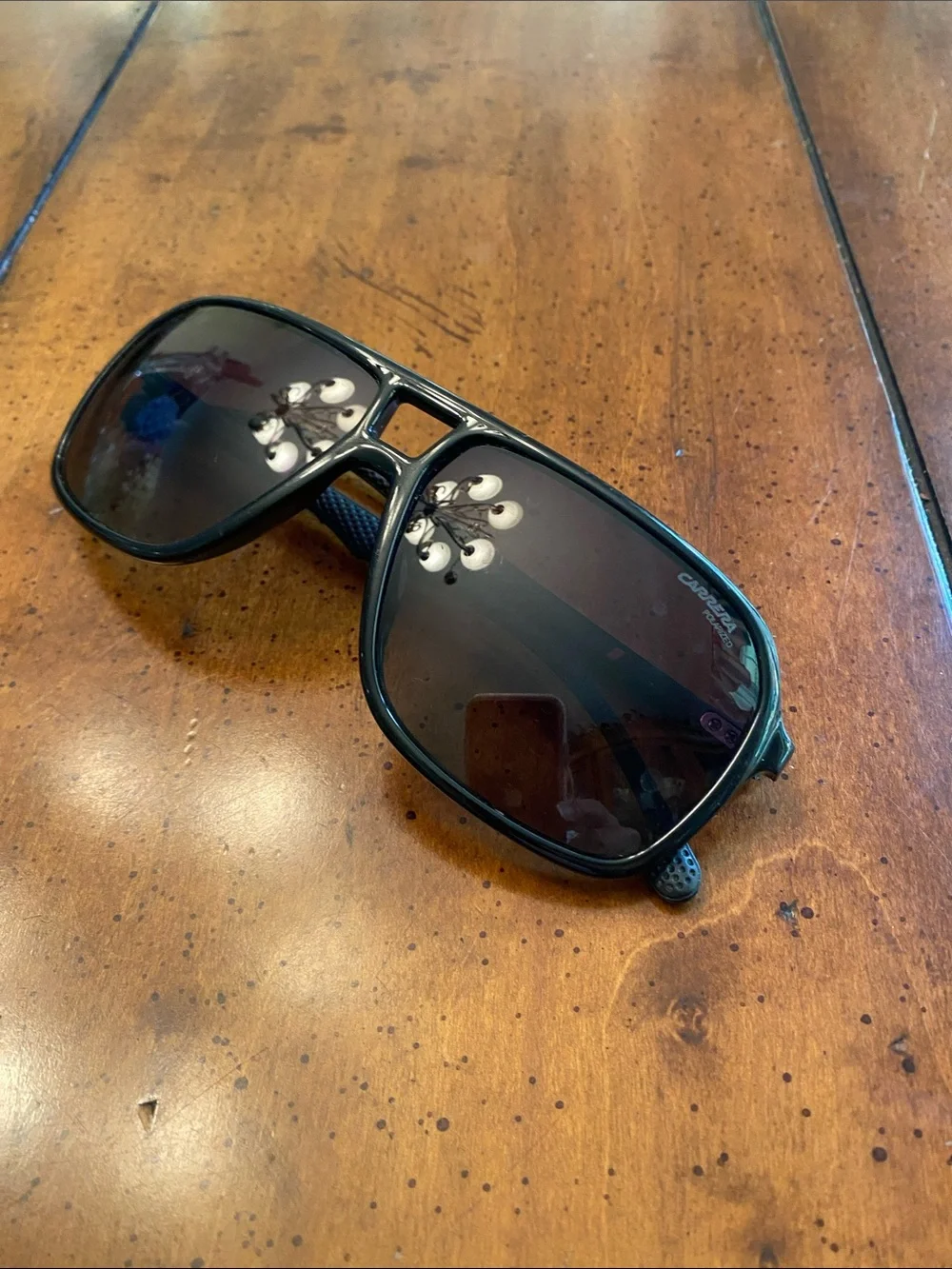 Carrara Polarized Black Aviator Sunglasses - Dark Lenses